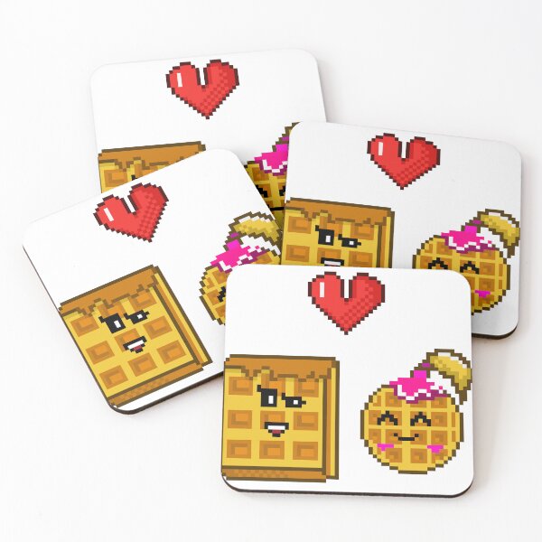 Item preview, Cute Waffle Couple in Love Pixel Art Pack designed and sold by RetroRlx.