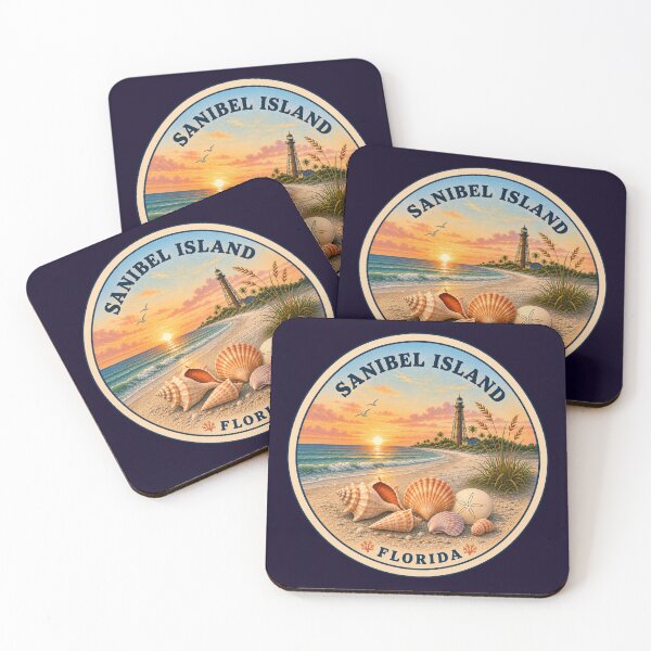 Artikelvorschau, Sanibel Island Florida Muschelsuchstrand Vintage-Reiseabzeichen entworfen und verkauft von Swanny's Custom T-shirt and Gift Designs.