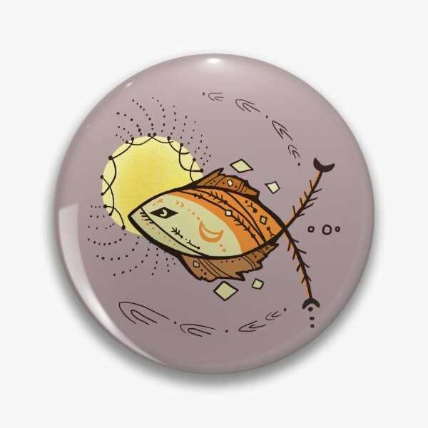 Item preview, Ancient Folk Fish Talisman designed and sold by FaliushART.