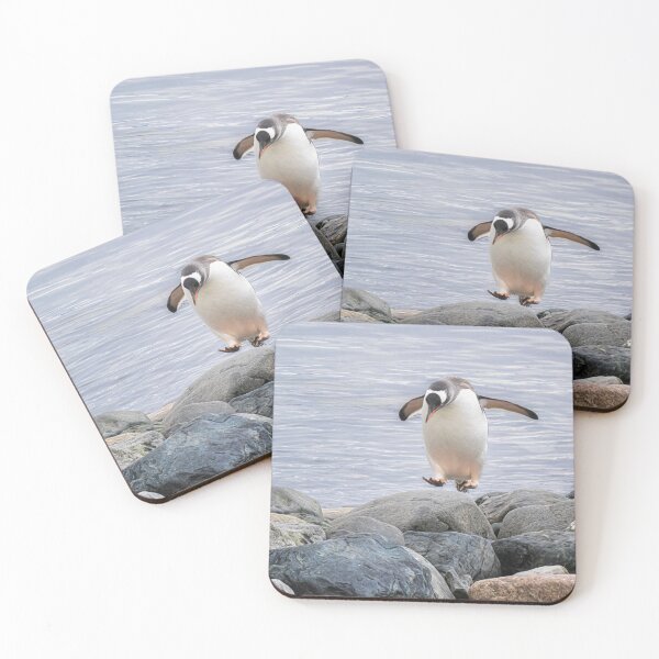 Item preview, Gentoo Penguin Jumping Artistic designed and sold by PhotoArt by Joan Carroll.