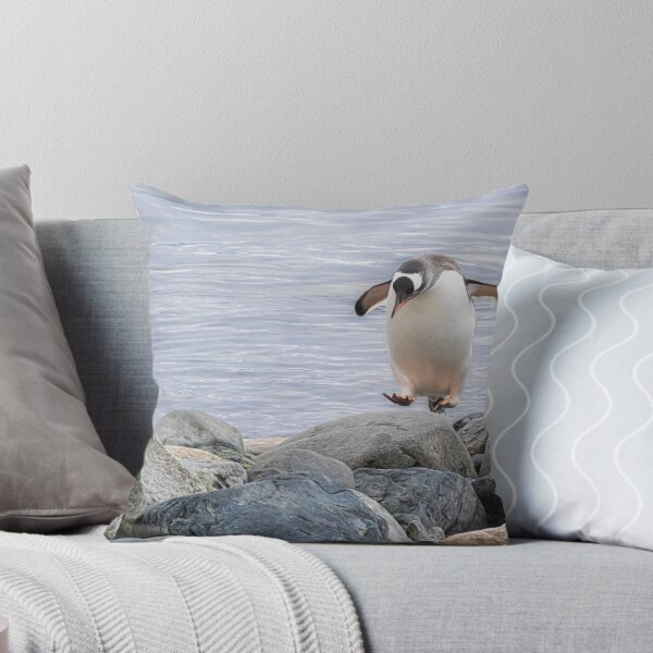 Item preview, Gentoo Penguin Jumping Artistic designed and sold by PhotoArt by Joan Carroll.