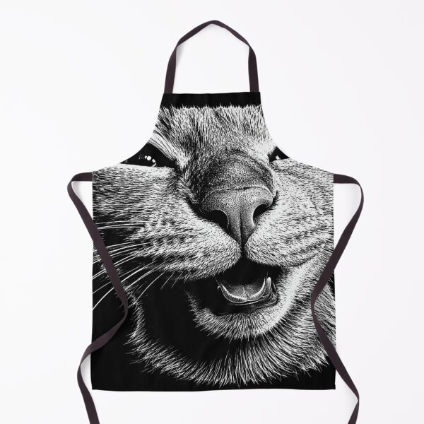 Item preview, Funny Cat Face Monochrome Animal Art designed and sold by Retro Moon Studio.