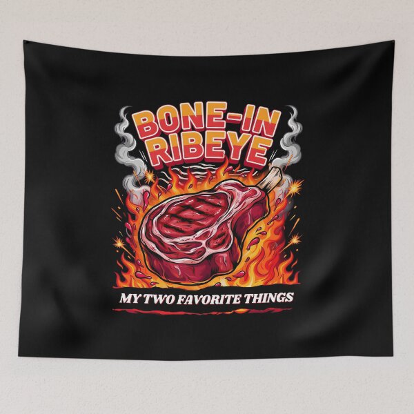 Item preview, Bone in Ribeye My Two Favorite Things Vintage Grilling for Meat Lovers designed and sold by Redgiant87x.