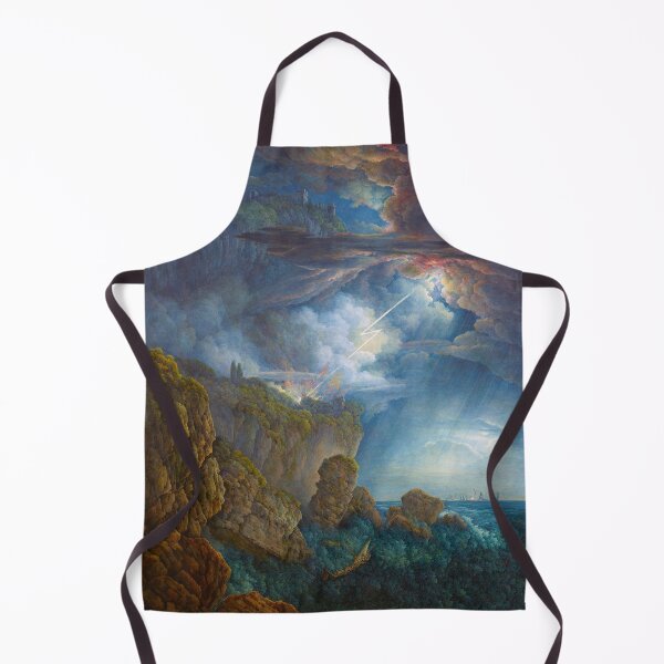 Item preview, Night Storm at Cefalù landscape painting by Louis Ducros designed and sold by Jéanpaul Ferro.
