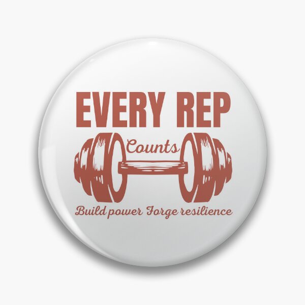 Item preview, Every Rep Counts Barbell Gym Motivation Fitness Design designed and sold by HYPNK.