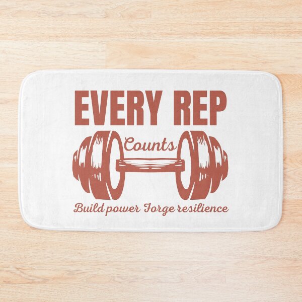 Item preview, Every Rep Counts Barbell Gym Motivation Fitness Design designed and sold by HYPNK.