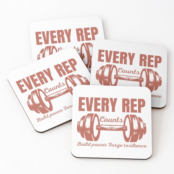 Item preview, Every Rep Counts Barbell Gym Motivation Fitness Design designed and sold by HYPNK.