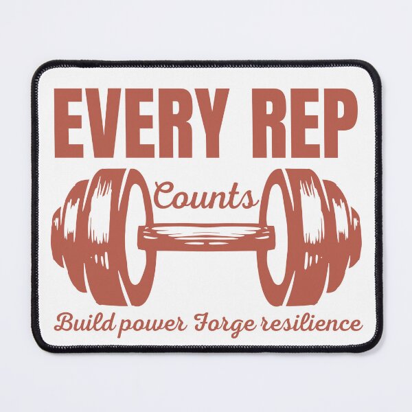 Item preview, Every Rep Counts Barbell Gym Motivation Fitness Design designed and sold by HYPNK.
