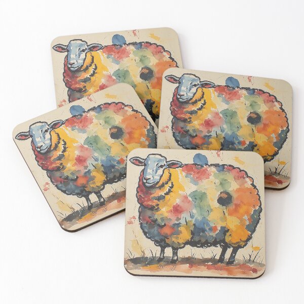 Item preview, Playful Watercolor Sheep Painting designed and sold by tonymagnerart.