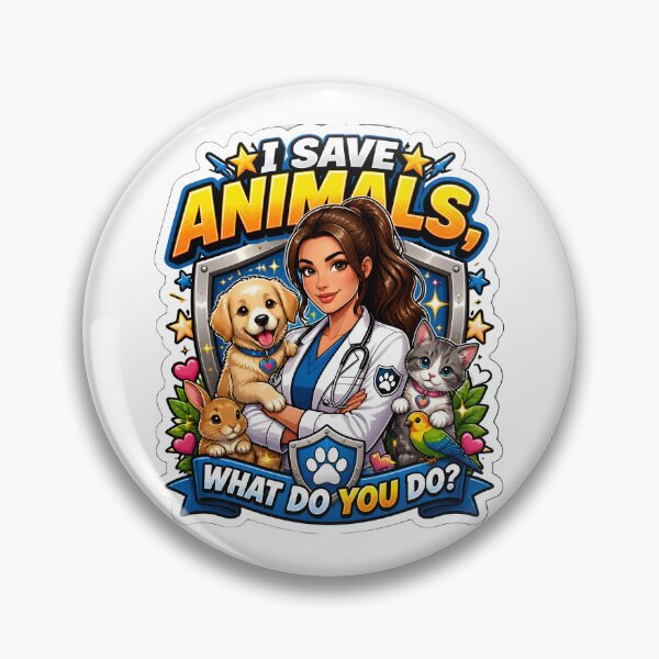 Item preview, I Save Animals What Do You Do? Funny Veterinarian Gift  designed and sold by Bettybee00.