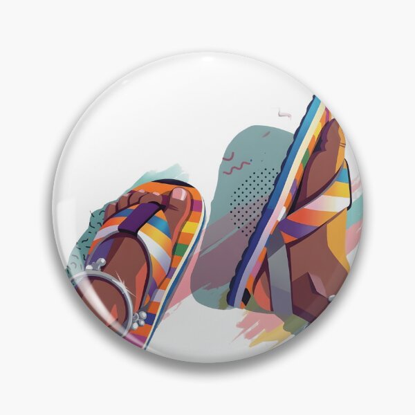 Item preview, Colorful Rainbow Flip Flops – Summer Beach Sandals Illustration | Vibrant Vacation Aesthetic designed and sold by ColorClouds.