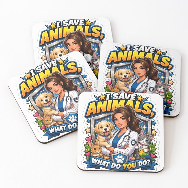 Item preview, I Save Animals What Do You Do? Funny Veterinarian Gift  designed and sold by Bettybee00.