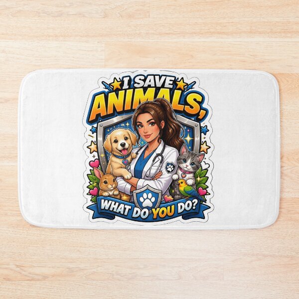 Item preview, I Save Animals What Do You Do? Funny Veterinarian Gift  designed and sold by Bettybee00.