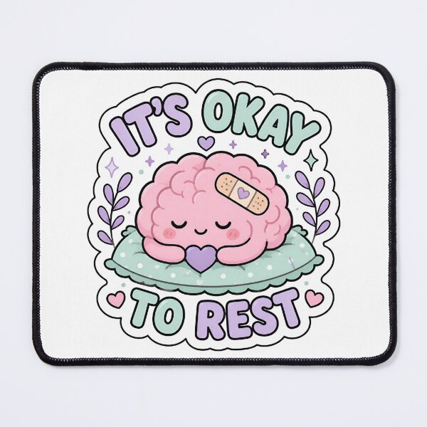 Item preview, It’s Okay to Rest Cute Brain Mental Health Design | Self Care Motivation designed and sold by HobsS.