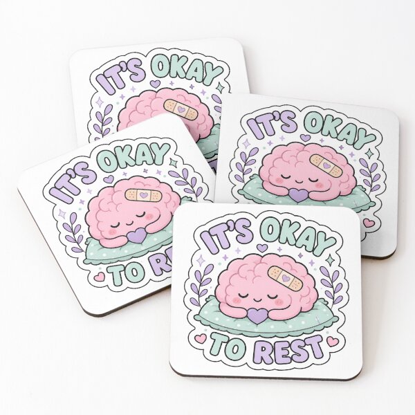 Item preview, It’s Okay to Rest Cute Brain Mental Health Design | Self Care Motivation designed and sold by HobsS.