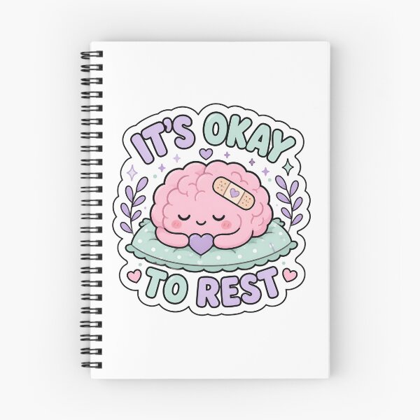 Item preview, It’s Okay to Rest Cute Brain Mental Health Design | Self Care Motivation designed and sold by HobsS.