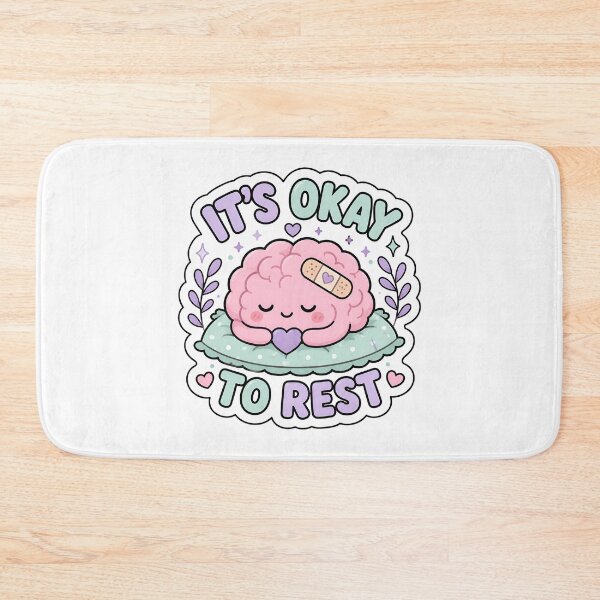 Item preview, It’s Okay to Rest Cute Brain Mental Health Design | Self Care Motivation designed and sold by HobsS.