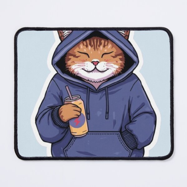 Item preview, No Sleep Just Gaming Cat Sticker designed and sold by Stylestickers55.