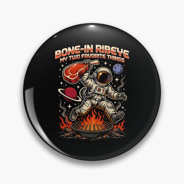 Item preview, Bone in Ribeye My Two Favorite Things Retro BBQ for Steak Lovers designed and sold by Redgiant87x.