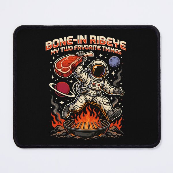 Item preview, Bone in Ribeye My Two Favorite Things Retro BBQ for Steak Lovers designed and sold by Redgiant87x.