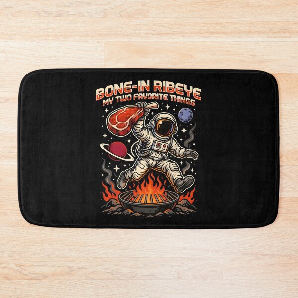 Item preview, Bone in Ribeye My Two Favorite Things Retro BBQ for Steak Lovers designed and sold by Redgiant87x.