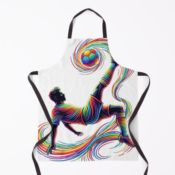 Item preview, Dynamic Neon Rainbow Soccer Bicycle Kick designed and sold by IamAnupam9.