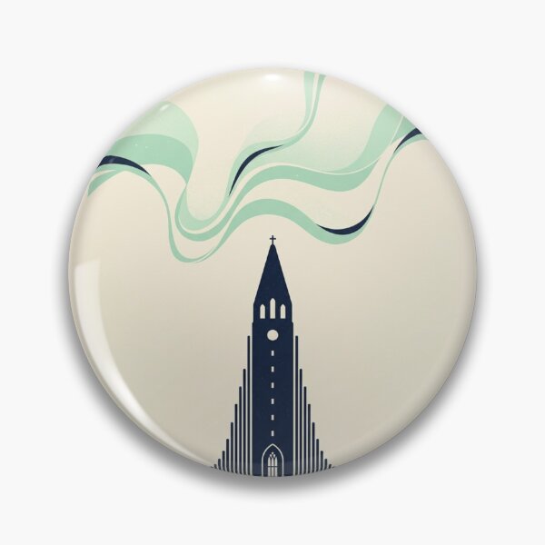 Item preview, Minimalist Reykjavik Iceland Northern Lights Travel designed and sold by DuckOddity.
