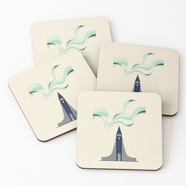 Item preview, Minimalist Reykjavik Iceland Northern Lights Travel designed and sold by DuckOddity.