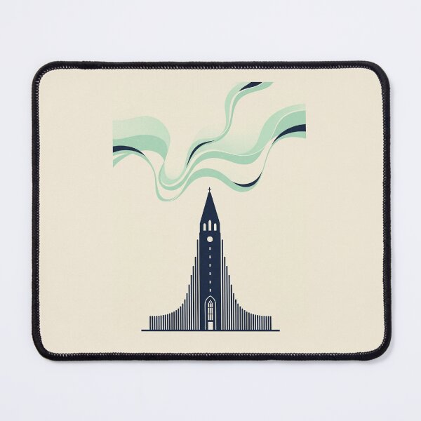 Item preview, Minimalist Reykjavik Iceland Northern Lights Travel designed and sold by DuckOddity.