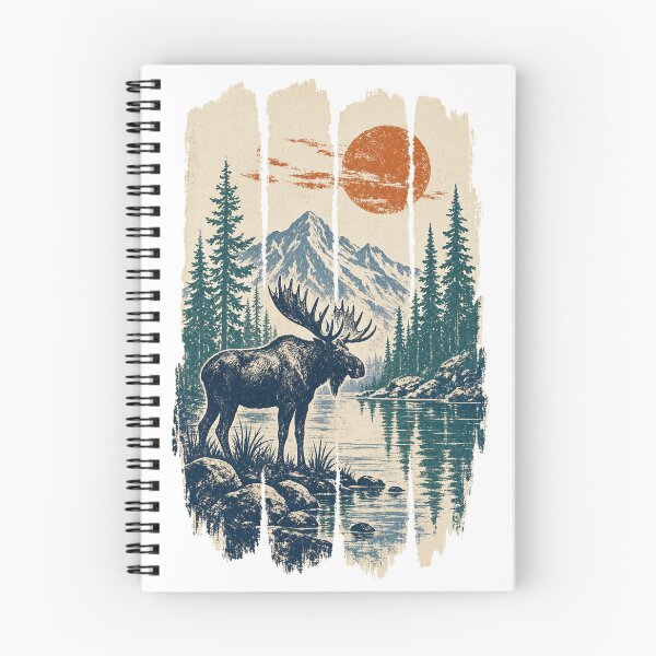 Item preview, Moose at the Mountain Lake designed and sold by VisualArtsOasis.