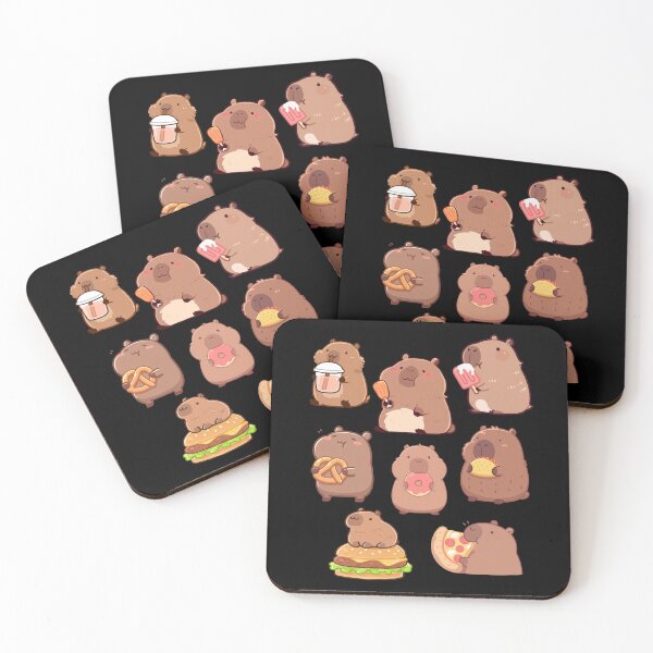 Item preview, Cute Capybara Eating Snacks designed and sold by EfiKrios.