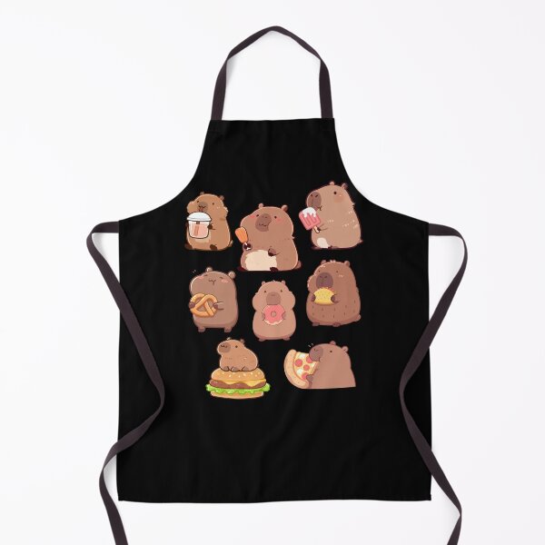 Item preview, Cute Capybara Eating Snacks designed and sold by EfiKrios.
