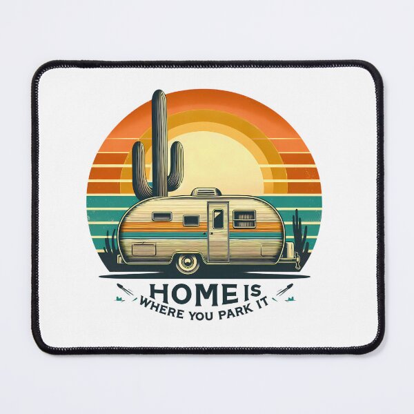 Item preview, Retro Camper Desert Sunset - Home Is Where You Park It designed and sold by NewVibeStudio.