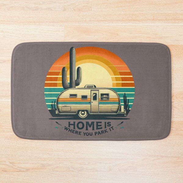 Item preview, Retro Camper Desert Sunset - Home Is Where You Park It designed and sold by NewVibeStudio.