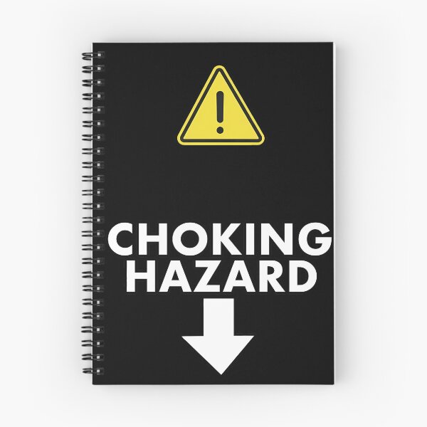 Item preview, Funny Choking Hazard Warning Sign with Arrow designed and sold by Andruzito.