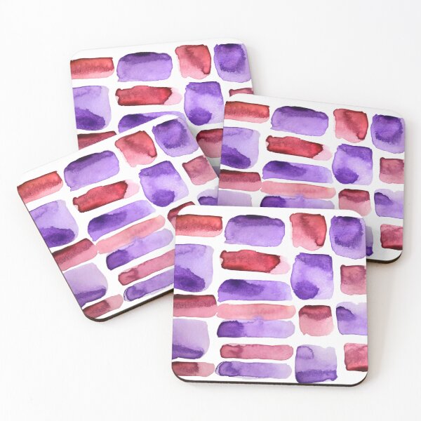 Item preview, Playful Watercolor Swatches Vibrant Royal Purple and Crimson Red designed and sold by Designs by Sara Felton.