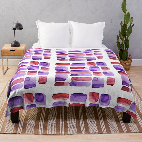 Item preview, Playful Watercolor Swatches Vibrant Royal Purple and Crimson Red designed and sold by Designs by Sara Felton.
