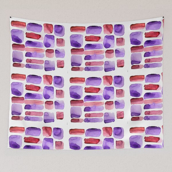 Item preview, Playful Watercolor Swatches Vibrant Royal Purple and Crimson Red designed and sold by Designs by Sara Felton.