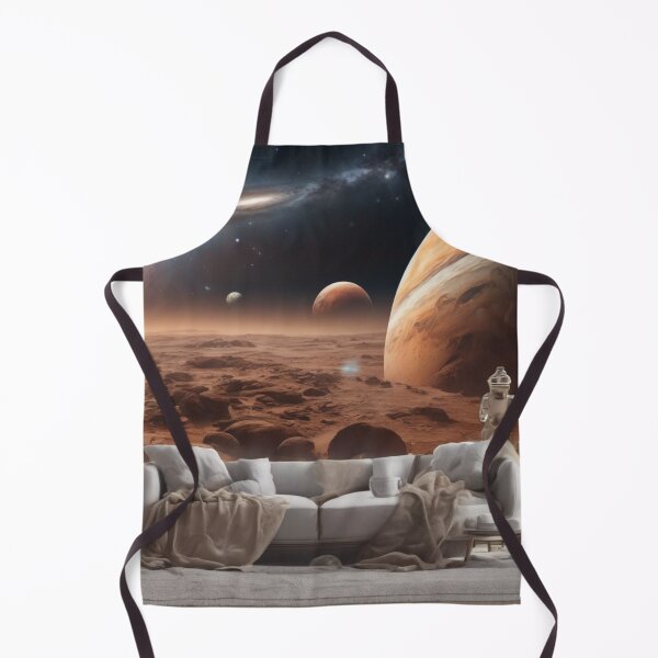 Item preview, Surreal Sci-Fi Living Room on Mars Cosmic Landscape Art designed and sold by UmSkelig834.