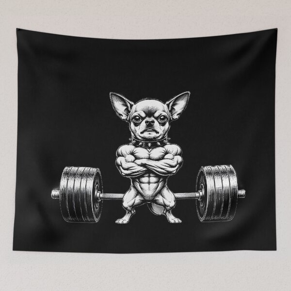 Item preview, Chihuahua Gym Motivation - Soul Of A Pitbull Funny Weightlifting designed and sold by PurfectPredator.