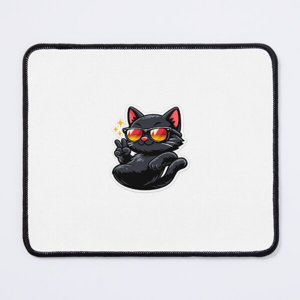 Item preview, Cool Black Cat Cartoon Sticker designed and sold by ProsperaStar.