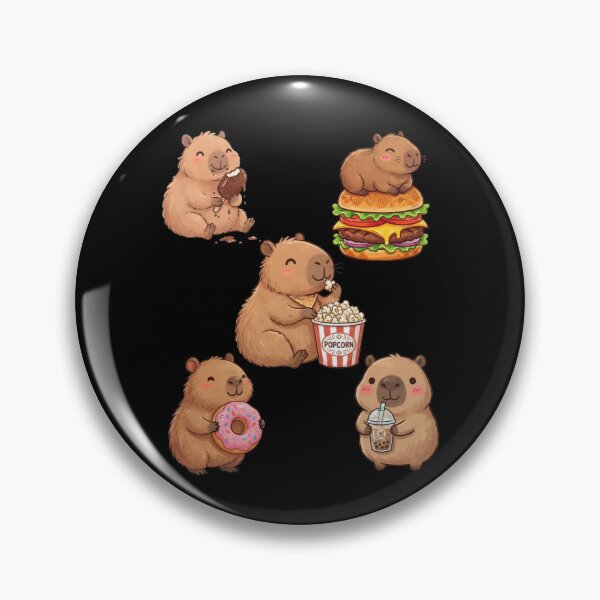 Item preview, Cute Capybara Eating Snacks designed and sold by EfiKrios.