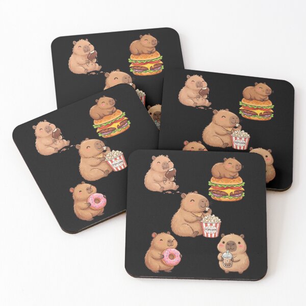 Item preview, Cute Capybara Eating Snacks designed and sold by EfiKrios.