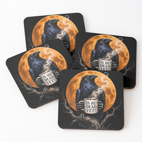 Item preview, Political Meme Raven Is He Dead Yet Funny Dark Humor Election Coffee designed and sold by ZBIFBOUETLA.