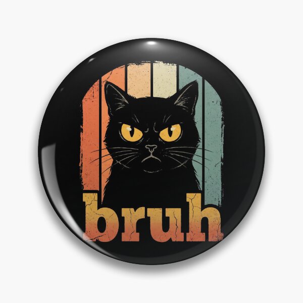 Item preview, Bruh Cat Funny Retro Sunset Shirt designed and sold by TeNovaStudio.