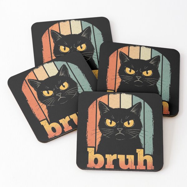 Item preview, Bruh Cat Funny Retro Sunset Shirt designed and sold by TeNovaStudio ⭐⭐⭐⭐⭐.