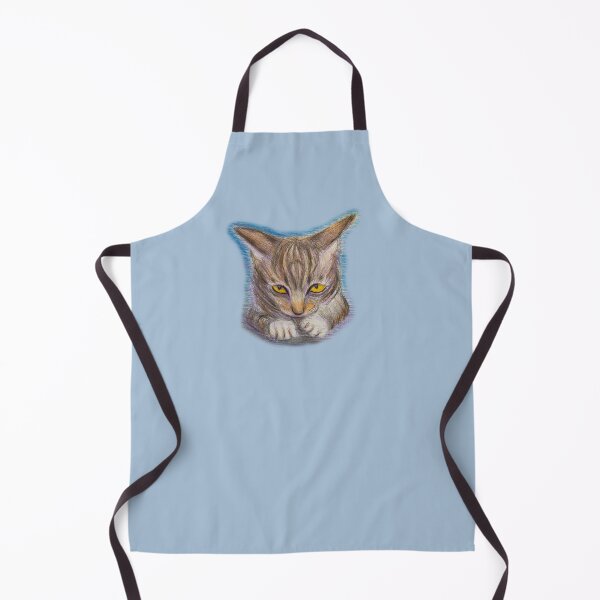 Item preview, Tabby Cat with Yellow Eyes Colored Pencil Drawing designed and sold by Sky-99.