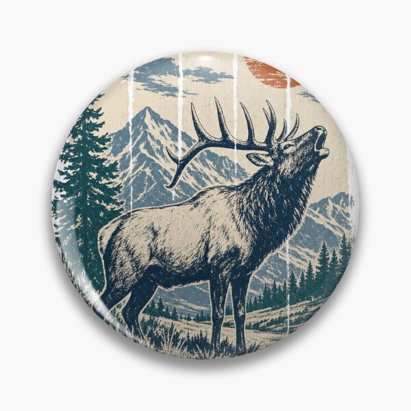 Item preview, Bull Elk in the Mountain Valley designed and sold by VisualArtsOasis.