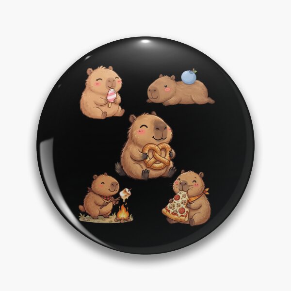 Item preview, Cute Capybara Eating Snacks designed and sold by EfiKrios.