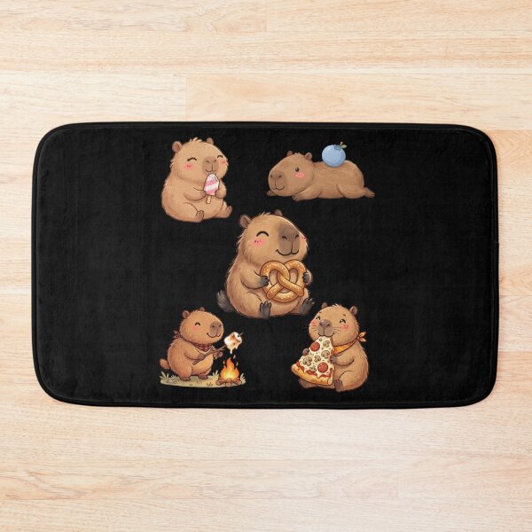 Item preview, Cute Capybara Eating Snacks designed and sold by EfiKrios.